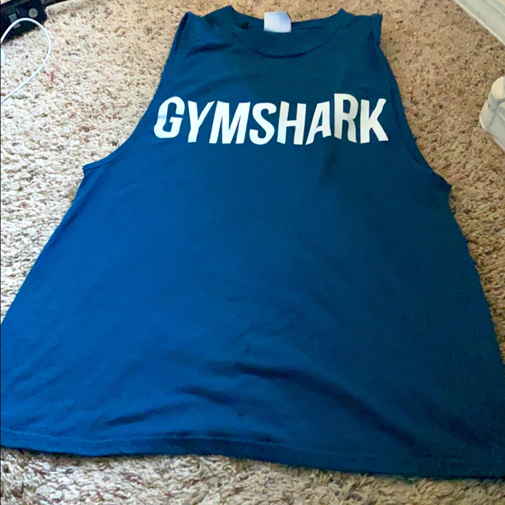 Blue muscle tank